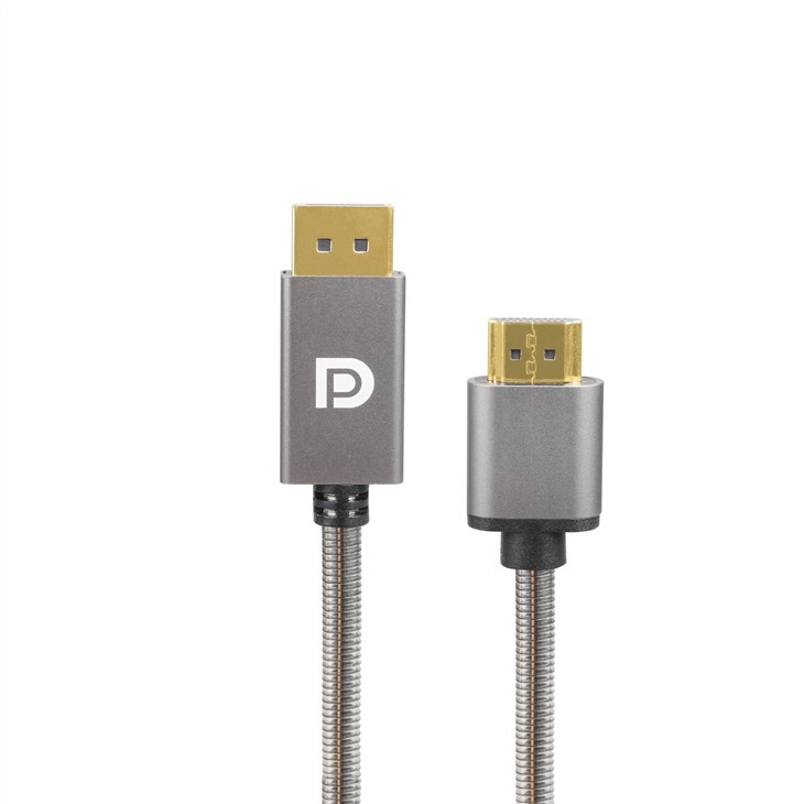 Rustfrit stål DP1.2V han til HDMI hun 2.0V-adapter