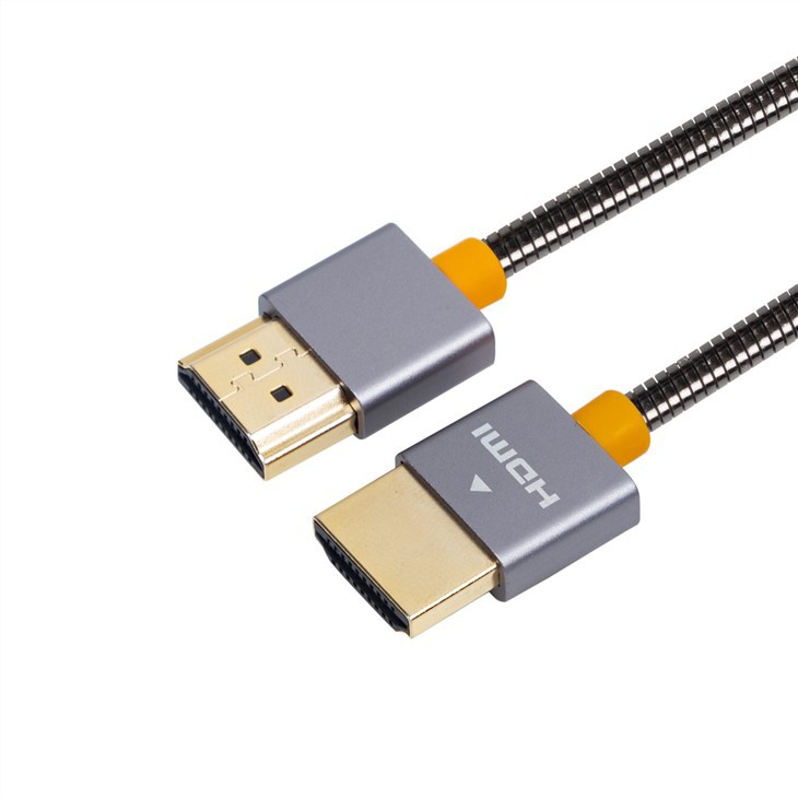Rustfrit stål HDMI til HDMI 4K-kabel